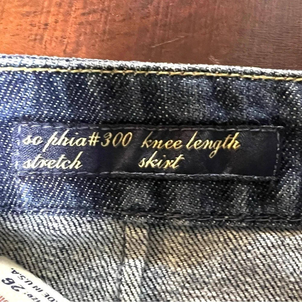CITIZENS OF HUMANITY Denim Sophia Stretch #300 Knee Length Jean Skirt Size 26